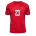 Denmark Pierre-Emile Hojbjerg #23 Replica Home Shirt World Cup 2022 Short Sleeve
